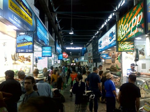 Inside the city market in Florianópolis/Southern Brazil